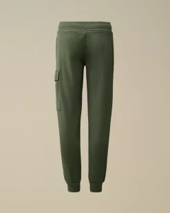 Clothing 4-8<C.P. Company U16 Diagonal Fleece Lens Sweatpants Artichoke Green