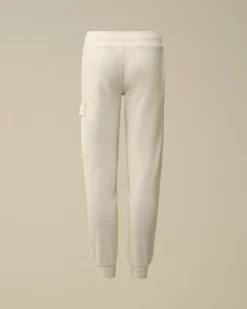Clothing 4-8<C.P. Company U16 Diagonal Fleece Lens Sweatpants Gauze White