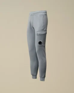 Clothing 2-3<C.P. Company U16 Diagonal Fleece Lens Sweatpants Flint Stone – Blue