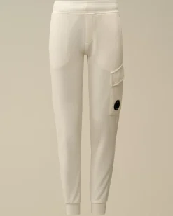 Clothing 10-14<C.P. Company U16 Diagonal Fleece Lens Sweatpants Gauze White