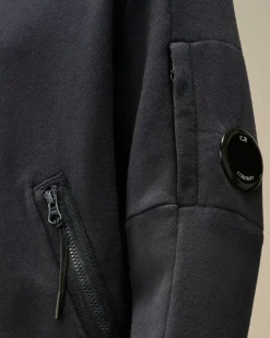 Clothing 10-14<C.P. Company U16 Diagonal Fleece Lens Zipped Sweatshirt Total Eclipse – Blue