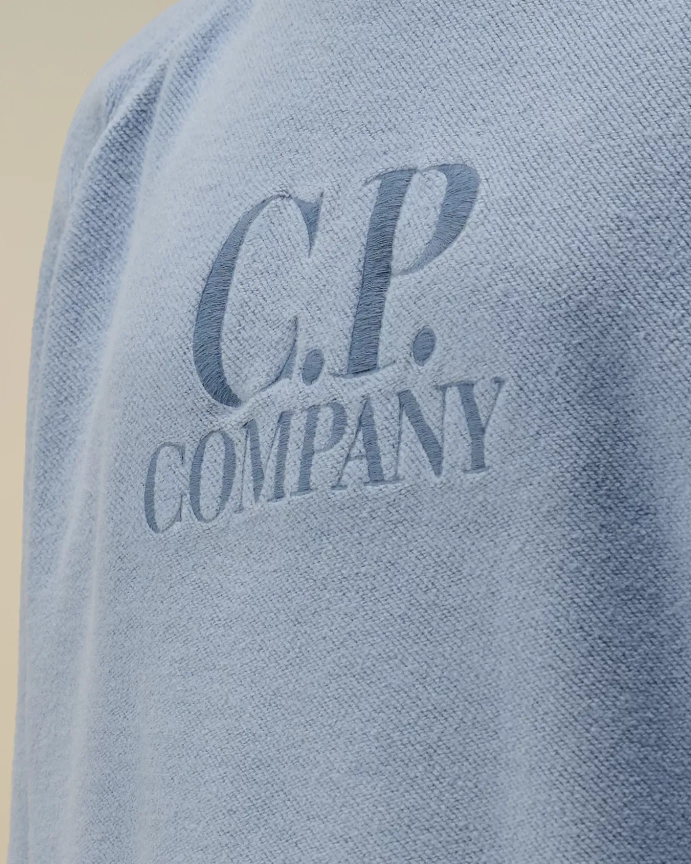 Clothing 10-14<C.P. Company U16 Diagonal Fleece Mixed Boxy Crew Neck Sweatshirt Flint Stone – Blue