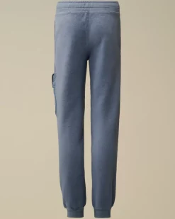 Clothing 10-14<C.P. Company U16 Diagonal Fleece Mixed Cargo Sweatpants Flint Stone – Blue