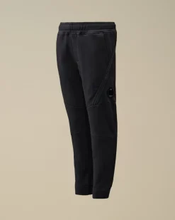 Clothing 4-8<C.P. Company U16 Diagonal Fleece Panelled Lens Sweatpants Total Eclipse – Blue