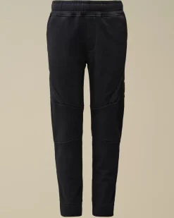 Clothing 10-14<C.P. Company U16 Diagonal Fleece Panelled Lens Sweatpants Total Eclipse – Blue