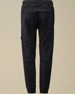 Clothing 10-14<C.P. Company U16 Diagonal Fleece Panelled Lens Sweatpants Total Eclipse – Blue