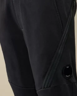 Clothing 10-14<C.P. Company U16 Diagonal Fleece Panelled Lens Sweatpants Total Eclipse – Blue
