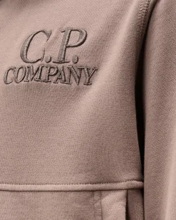 Clothing 10-14<C.P. Company U16 Diagonal Fleece Zipped Hooded Sweatshirt Purple Dove