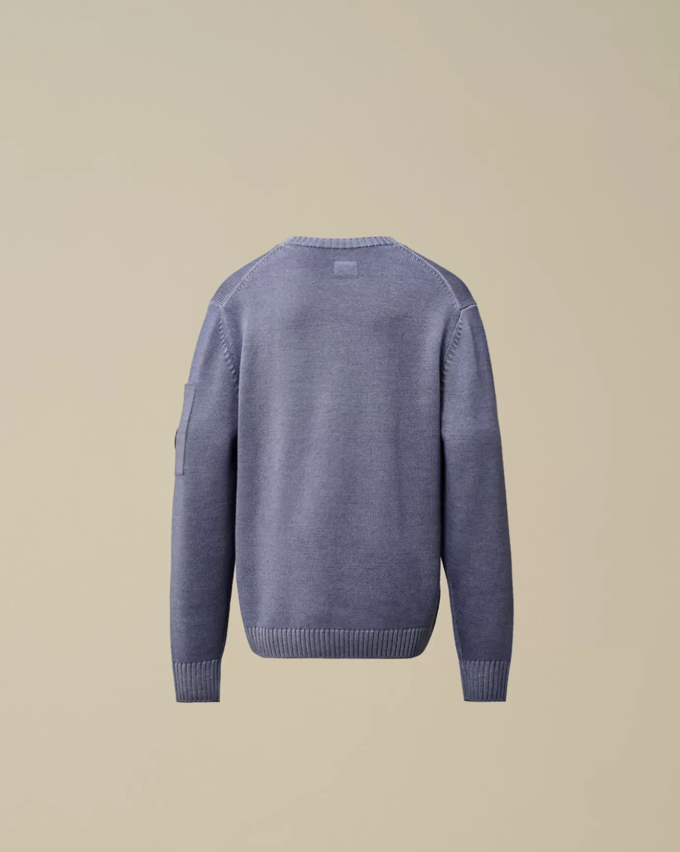 Clothing 4-8<C.P. Company U16 Fast Dyed Merino Wool 7 Gauge Crew Neck Knit Flint Stone – Blue