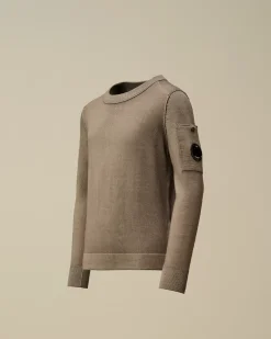 Clothing 10-14<C.P. Company U16 Fast Dyed Merino Wool 12 Gauge Crew Neck Knit Walnut – Beige