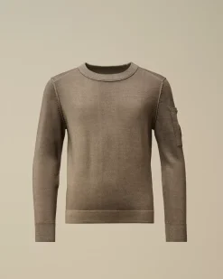 Clothing 10-14<C.P. Company U16 Fast Dyed Merino Wool 12 Gauge Crew Neck Knit Walnut – Beige
