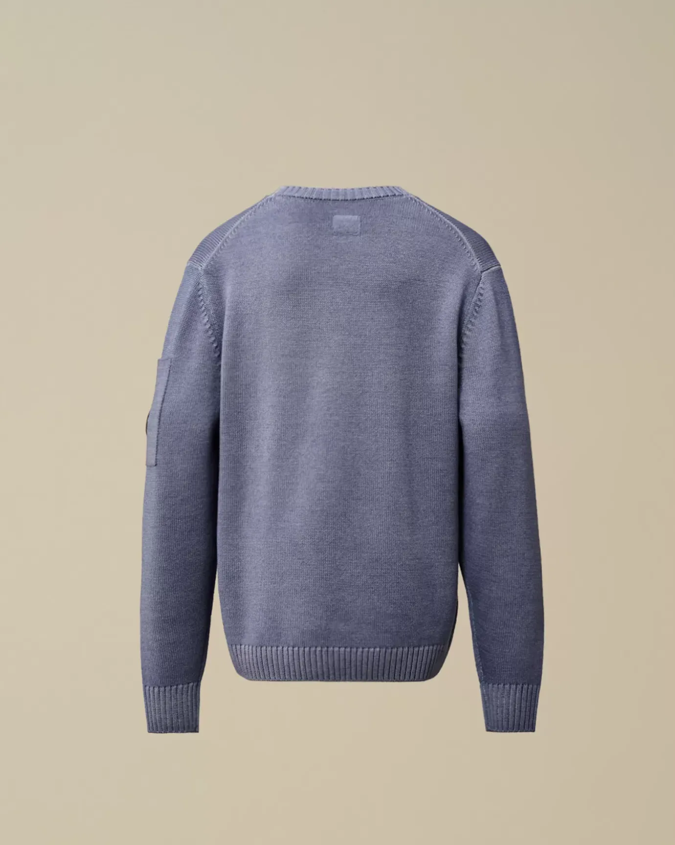Clothing 10-14<C.P. Company U16 Fast Dyed Merino Wool 7 Gauge Crew Neck Knit Flint Stone – Blue