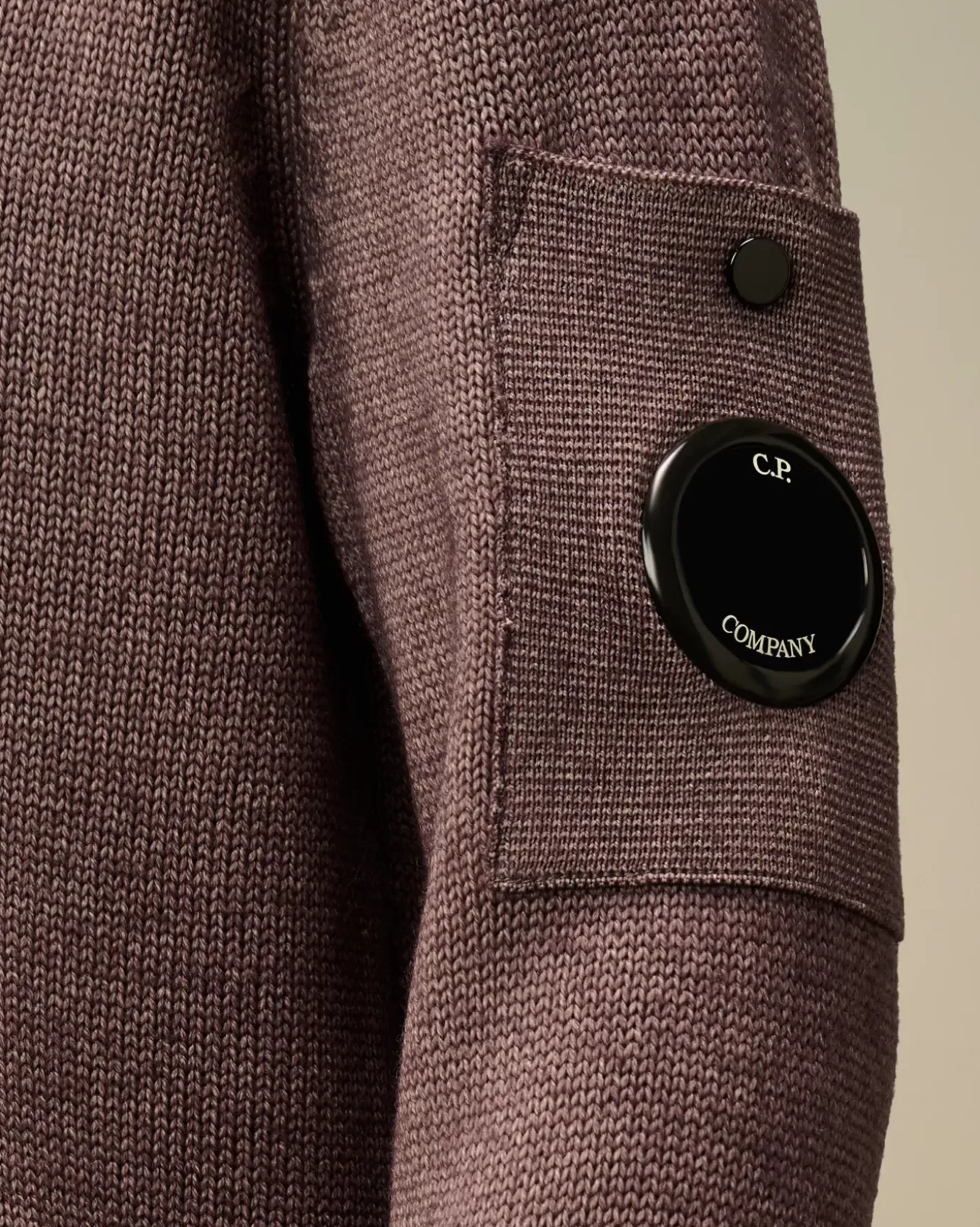 Clothing 10-14<C.P. Company U16 Fast Dyed Merino Wool 7 Gauge Crew Neck Knit Purple Dove