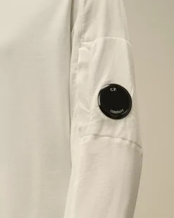 Clothing 10-14<C.P. Company U16 Light Fleece Crew Neck Sweatshirt Gauze White