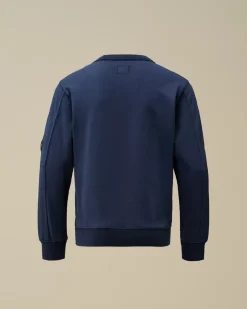 Clothing 10-14<C.P. Company U16 Light Fleece Crew Neck Sweatshirt Estate Blue