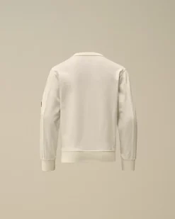 Clothing 4-8<C.P. Company U16 Light Fleece Crew Neck Sweatshirt Gauze White