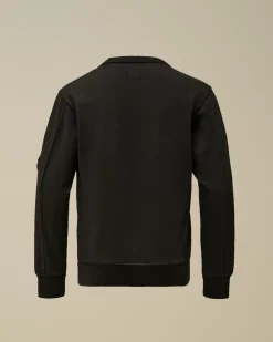 Clothing 4-8<C.P. Company U16 Light Fleece Crew Neck Sweatshirt Black