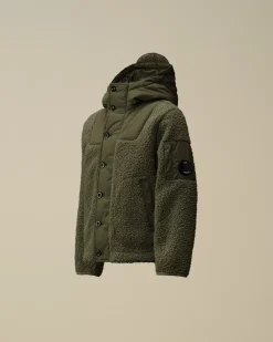 Clothing 4-8<C.P. Company U16 Polar Shell Buttoned Hooded Jacket Grape Leaf – Green