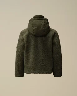 Clothing 4-8<C.P. Company U16 Polar Shell Buttoned Hooded Jacket Grape Leaf – Green