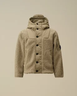 Clothing 4-8<C.P. Company U16 Polar Shell Buttoned Hooded Jacket Vintage Khaki – Beige