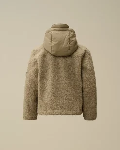 Clothing 4-8<C.P. Company U16 Polar Shell Buttoned Hooded Jacket Vintage Khaki – Beige