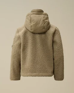 Clothing 10-14<C.P. Company U16 Polar Shell Buttoned Hooded Jacket Vintage Khaki – Beige