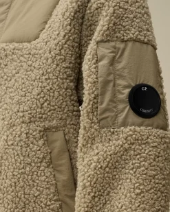 Clothing 10-14<C.P. Company U16 Polar Shell Buttoned Hooded Jacket Vintage Khaki – Beige