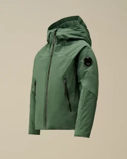 Clothing 10-14<C.P. Company U16 Pro-Tek Padded Hooded Jacket Artichoke Green