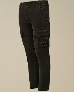 Clothing 10-14<C.P. Company U16 Stretch Sateen Lens Cargo Pants Black