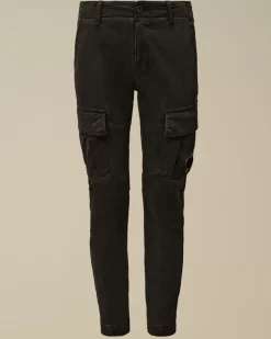 Clothing 10-14<C.P. Company U16 Stretch Sateen Lens Cargo Pants Black