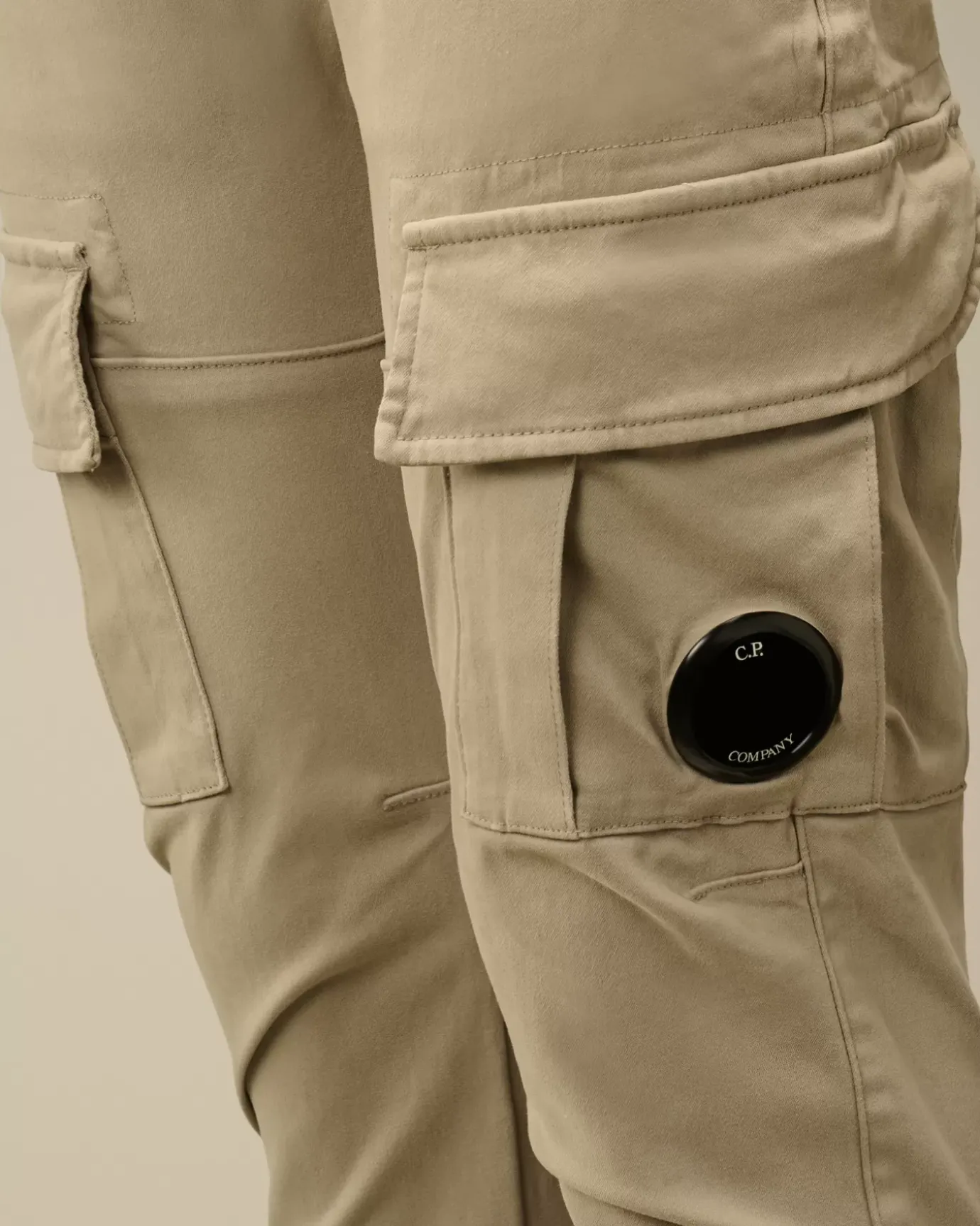 Clothing 10-14<C.P. Company U16 Stretch Sateen Lens Cargo Pants Vintage Khaki – Beige