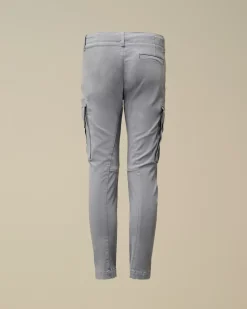 Clothing 4-8<C.P. Company U16 Stretch Sateen Lens Cargo Pants Flint Stone – Blue
