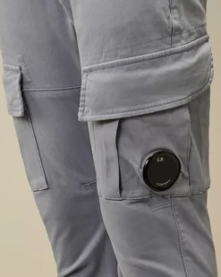 Clothing 4-8<C.P. Company U16 Stretch Sateen Lens Cargo Pants Flint Stone – Blue