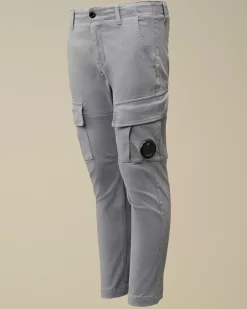 Clothing 10-14<C.P. Company U16 Stretch Sateen Lens Cargo Pants Flint Stone – Blue