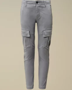 Clothing 10-14<C.P. Company U16 Stretch Sateen Lens Cargo Pants Flint Stone – Blue