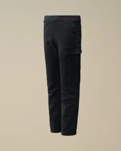 Clothing 4-8<C.P. Company U16 Stretch Sateen Logo Pants Total Eclipse – Blue