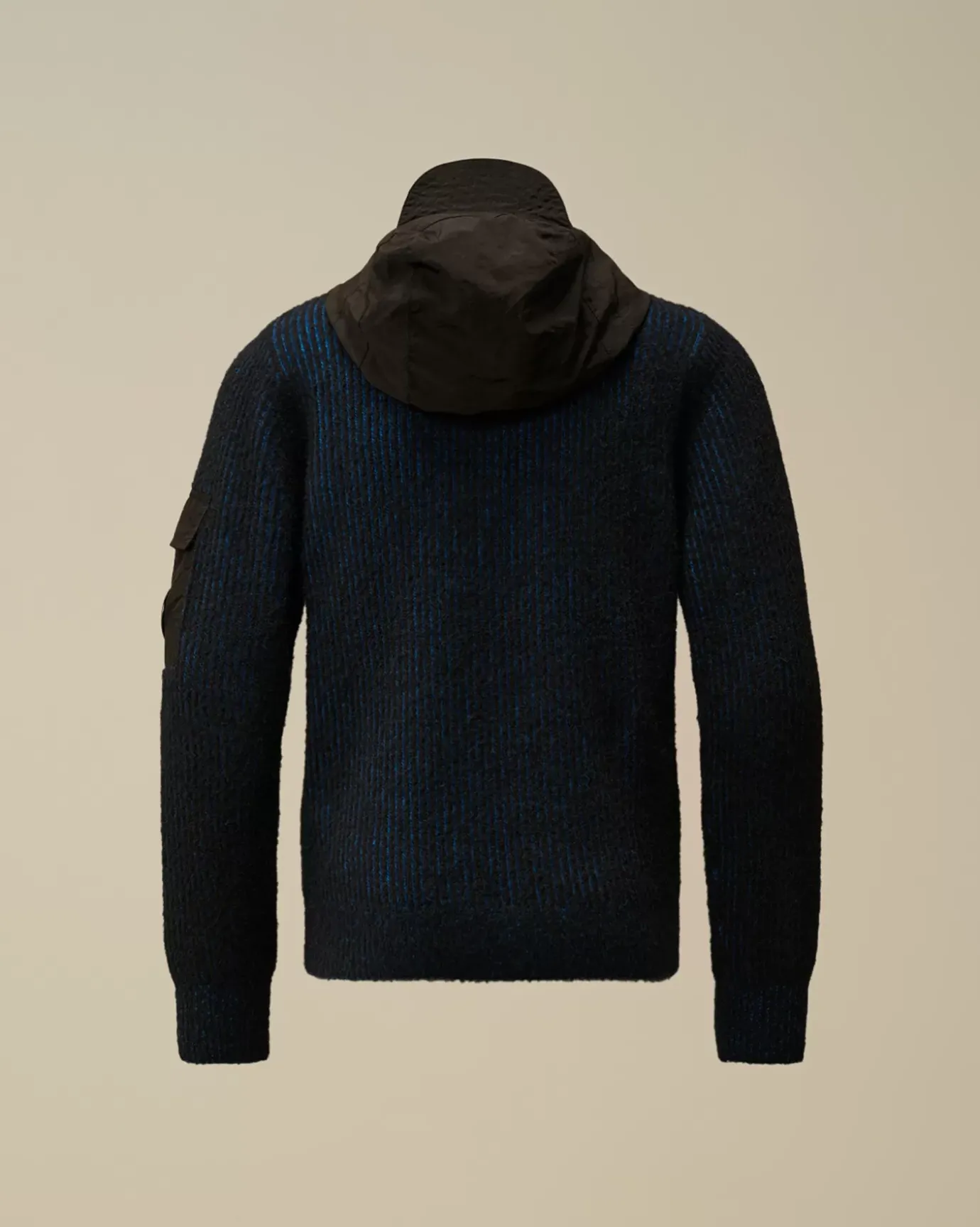 Clothing 10-14<C.P. Company U16 Vanisè Mixed Lens Hooded Knit Estate Blue