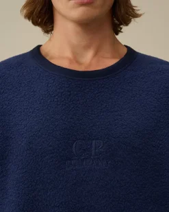 Sweatshirts<C.P. Company Wool Polar Fleece Crewneck Sweatshirt Estate Blue