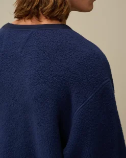 Sweatshirts<C.P. Company Wool Polar Fleece Crewneck Sweatshirt Estate Blue