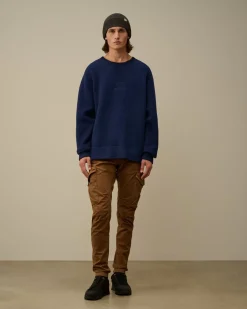 Sweatshirts<C.P. Company Wool Polar Fleece Crewneck Sweatshirt Estate Blue