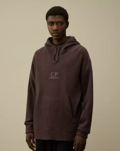 Sweatshirts<C.P. Company Wool Polar Fleece Hooded Sweatshirt Boulevard – Violet